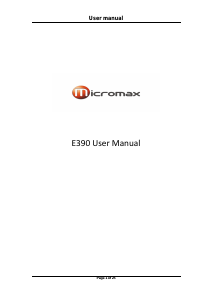 Handleiding Micromax E390 Mobiele telefoon