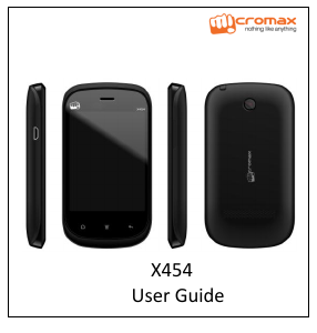 Manual Micromax X454 Mobile Phone