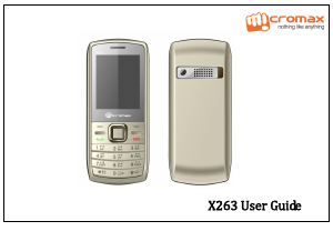 Manual Micromax X263 Mobile Phone