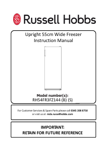Manual Russell Hobbs RH54FR3FZ144B Freezer