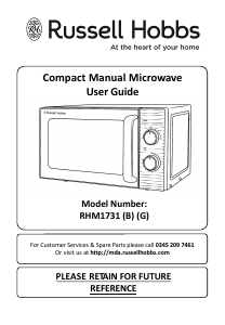 Manual Russell Hobbs RHM1731G Microwave