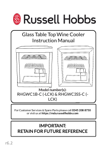 Manual Russell Hobbs RHGWC1B-C-LCK Wine Cabinet