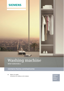 Manual Siemens WM16W640EU Mașină de spălat