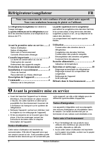 Mode d’emploi Sauter DVA282 Réfrigérateur combiné