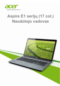 Vadovas Acer Aspire E1-732G Nešiojamasis kompiuteris