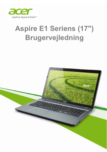 Brugsanvisning Acer Aspire E1-732G Bærbar computer