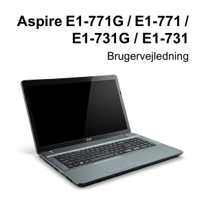 Brugsanvisning Acer Aspire E1-771G Bærbar computer