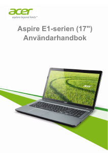Bruksanvisning Acer Aspire E1-772G Bärbar dator