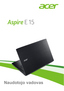 Vadovas Acer Aspire E5-553G Nešiojamasis kompiuteris