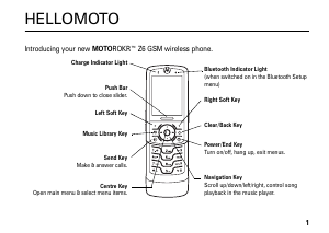 Manual Motorola MotoRokr Z6 Mobile Phone