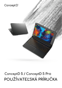 Návod Acer ConceptD CN515-71P Laptop