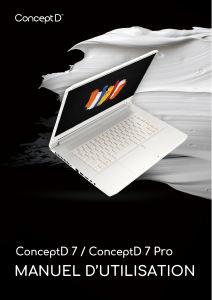 Mode d’emploi Acer ConceptD CN715-71P Ordinateur portable
