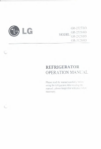 Manual LG GR-282SBD Fridge-Freezer