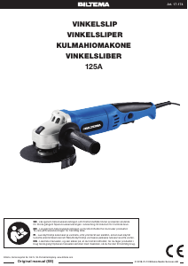 Käyttöohje Biltema 125A Kulmahiomakone