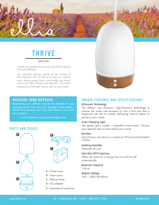 Handleiding Ellia ARM-520 Thrive Aromaverstuiver