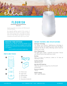 Handleiding Ellia ARM-420 Flourish Aromaverstuiver