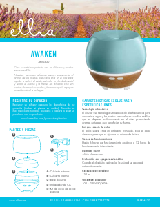 Manual de uso Ellia ARM-530 Awaken (SP) Difusor de aroma