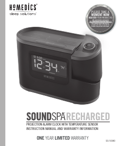 Manual de uso Homedics SS-5080 Radiodespertador
