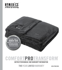 Manual de uso Homedics HCM-TRW200H Comfort Pro Transform Manta eléctrica