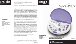 Manual de uso Homedics MAN-150 StyleSpaPLUS Set de manicura-pedicura