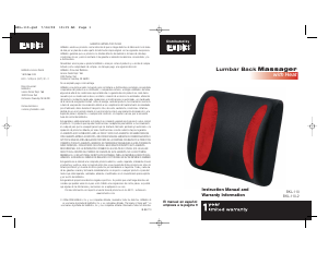 Manual de uso Homedics BKL-110 Masajeador