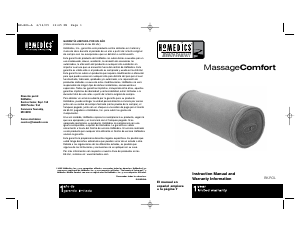 Manual de uso Homedics BK-ROL Masajeador