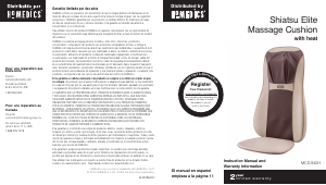 Manual de uso Homedics RC0B-MCS840H Masajeador