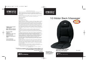 Manual de uso Homedics BK-10MH Masajeador