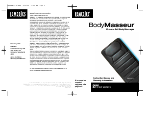 Manual de uso Homedics BMS-10H Masajeador