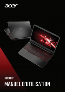 Mode d’emploi Acer Nitro AN715-51 Ordinateur portable
