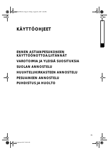 Käyttöohje Whirlpool ADG 3800 Astianpesukone