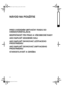 Návod Whirlpool ADP 557 WH Umývačka riadu