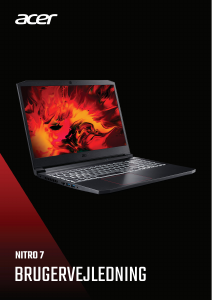 Brugsanvisning Acer Nitro AN715-52 Bærbar computer