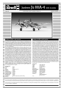 Manuale Revell set 03988 Airplanes Junkers Ju88 A-4