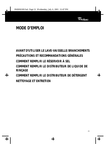 Mode d’emploi Whirlpool ADG 150 BR Lave-vaisselle