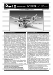 Bedienungsanleitung Revell set 04665 Airplanes Messerschmitt Bf109 G-6