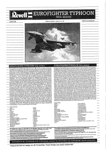Manual de uso Revell set 04689 Airplanes Eurofighter Typhoon