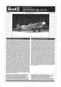 Handleiding Revell set 04704 Airplanes Supermarine Spitfire Mk.22/24