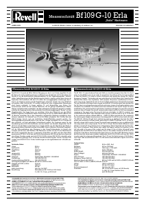 Manuale Revell set 04888 Airplanes Messerschmitt Bf109 G-10 Erla Bubi Hartmann