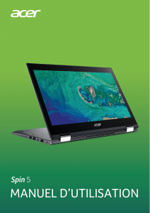 Mode d’emploi Acer Spin SP513-53N Ordinateur portable