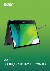 Instrukcja Acer Spin SP513-54N Komputer przenośny