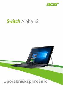 Priročnik Acer Switch Alpha 12 SA5-271P Prenosni računalnik