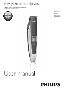 Manual Philips BT5260 Aparador de barba