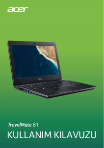 Kullanım kılavuzu Acer TravelMate B118-M Dizüstü bilgisayar