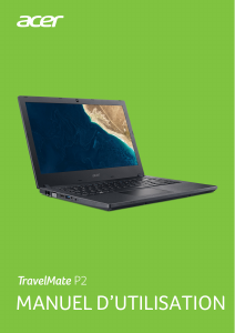 Mode d’emploi Acer TravelMate P2410-MG Ordinateur portable
