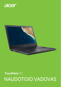 Vadovas Acer TravelMate P2410-MG Nešiojamasis kompiuteris