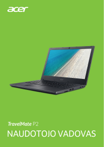 Vadovas Acer TravelMate P2510-MG Nešiojamasis kompiuteris