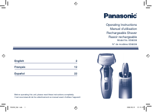 Manual de uso Panasonic ES8228 Afeitadora