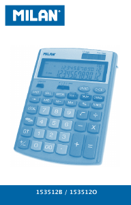 Mode d’emploi Milan 153512B Calculatrice