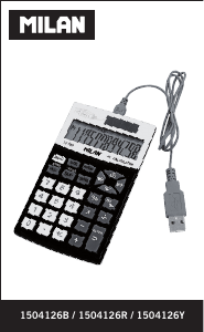 Instrukcja Milan 1504126Y Kalkulator